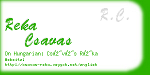 reka csavas business card